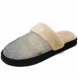 Men “Heart Of Perfect Wisdom Sutra” Fuzzy Slippers