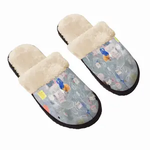 Men Memories Fuzzy Slippers