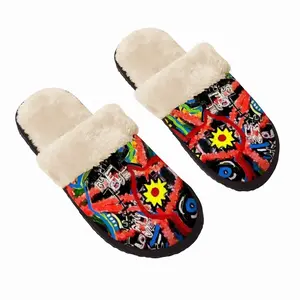 Men Animal Camp Fuzzy Slippers