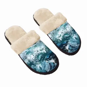 Men Water And Wind Fuzzy Slippers