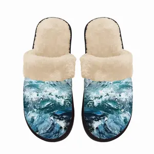 Men Water And Wind Fuzzy Slippers