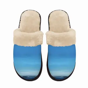 Men Blue Vista Fuzzy Slippers