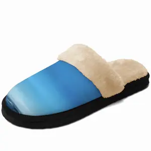 Men Blue Vista Fuzzy Slippers