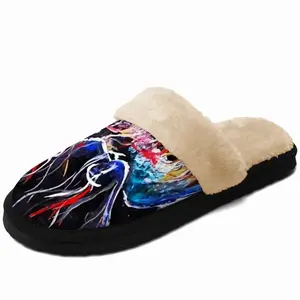 Men Volcanic Eruption Fuzzy Slippers