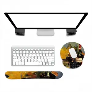 Bright Still Life With Wine Keyboard Mouse Pad (Wrist Rest)