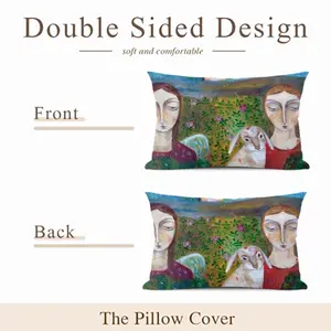 Guardians Of Roses Polyester Pillow (Rectangle, Multi-Size)