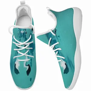 Men Turquoise Horse Cheerleading Dance Shoes