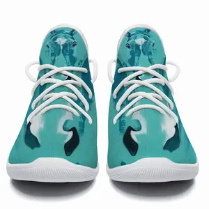 Men Turquoise Horse Cheerleading Dance Shoes