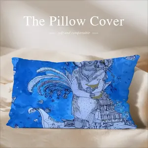 Drawing Ink - Blue Diva Polyester Pillow (Rectangle, Multi-Size)