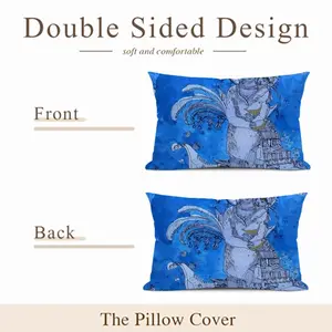 Drawing Ink - Blue Diva Polyester Pillow (Rectangle, Multi-Size)