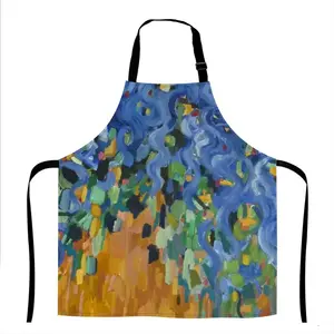 Blue Irises Apron (No Pocket)