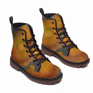 Men Monochrome Without Title Leather Work Boots