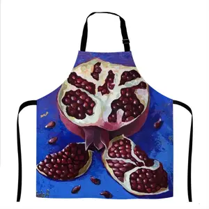 Pomegranates Part 1(Blue) Apron (No Pocket)