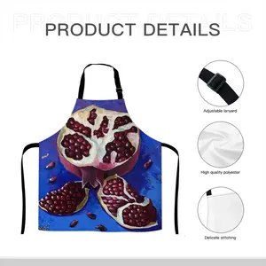 Pomegranates Part 1(Blue) Apron (No Pocket)