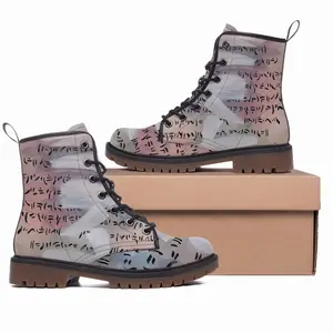 Men Watercolor B Leather Work Boots