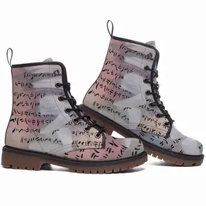 Men Watercolor B Leather Work Boots