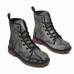 Men Misty Trees Leather Work Boots