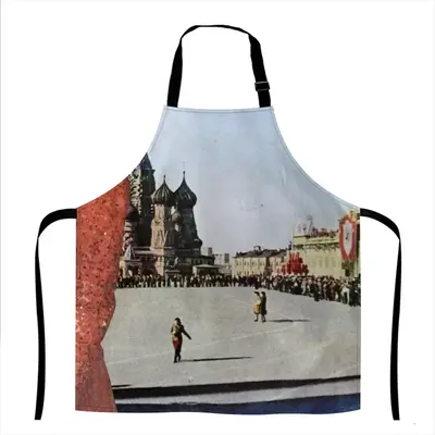 Lady In Red Square Apron (No Pocket)