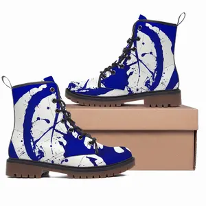 Men Aphitrite Royal Abstract Leather Work Boots