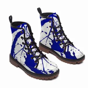 Men Aphitrite Royal Abstract Leather Work Boots