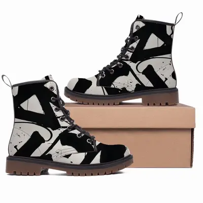 Men Untitled Royal Abstract Leather Work Boots