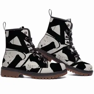 Men Untitled Royal Abstract Leather Work Boots