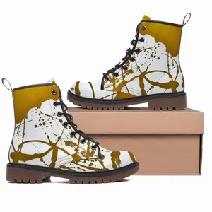 Men Apate Royal Abstract Leather Work Boots