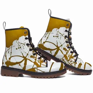 Men Apate Royal Abstract Leather Work Boots