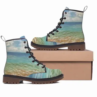 Men Tropical Sea Leather Work Boots