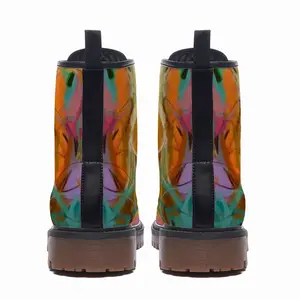 Men Alchemical Symbols Leather Work Boots