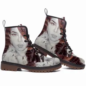 Men Aaliyah Leather Work Boots