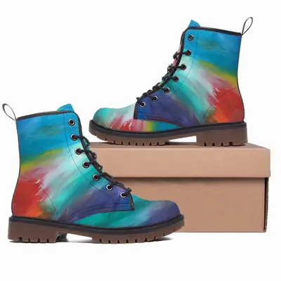 Men Rainbow Bridge Leather Work Boots