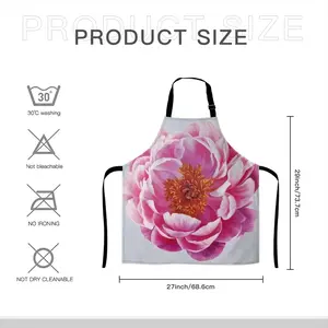 Coral Charm Peony Apron (No Pocket)