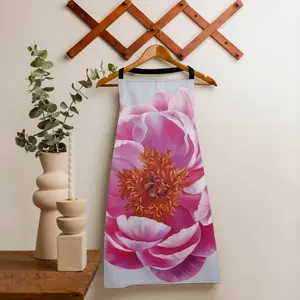 Coral Charm Peony Apron (No Pocket)