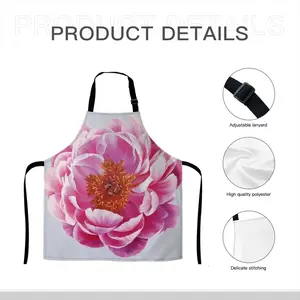 Coral Charm Peony Apron (No Pocket)