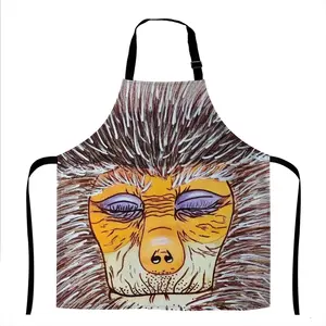 Monkey - Watercolor Animals Wild Interior Decor Gift Ideas Design Asian Apron (No Pocket)