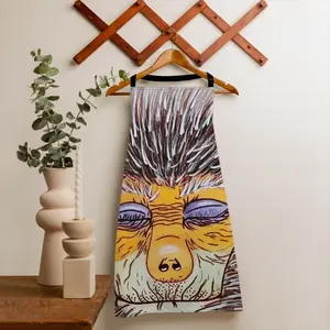 Monkey - Watercolor Animals Wild Interior Decor Gift Ideas Design Asian Apron (No Pocket)