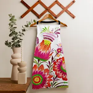 Three Flowers Of Joy Apron (No Pocket)