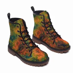 Men Colors Leather Work Boots