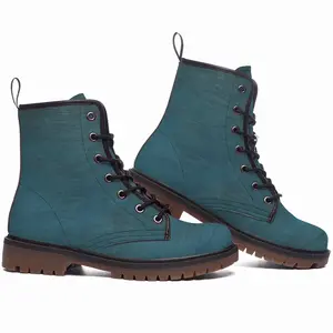 Men Aqua Blue Leather Work Boots