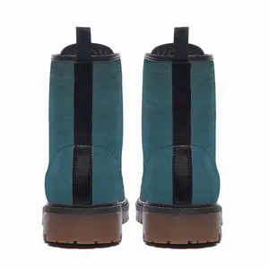 Men Aqua Blue Leather Work Boots