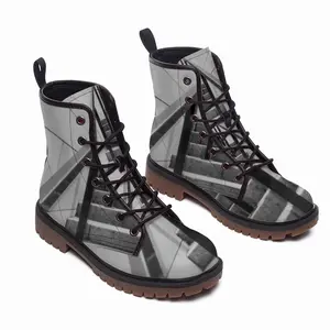 Men Architecture Leather Work Boots