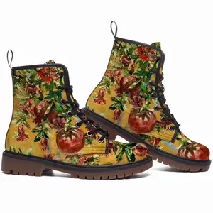 Men Pomegranates Leather Work Boots