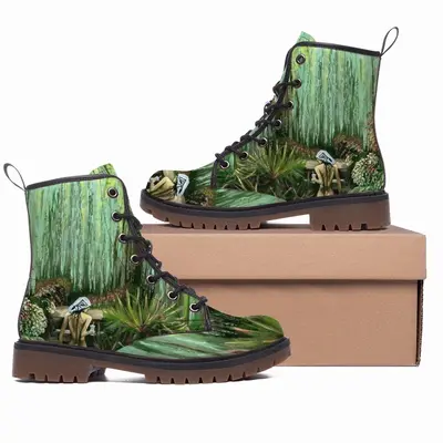 Men Adam Is Waiting For His Eva 2Prints Gift Nude Fast Food Interior Decor Design Nature Paradises Leather Work Boots