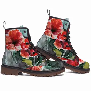 Men Sweet Bouquet Leather Work Boots