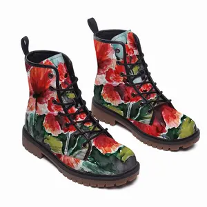 Men Sweet Bouquet Leather Work Boots