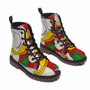 Men Scrooge Mcduck And Bitcoin Nft Bitcoin Binance Cripto Cripto Art Token Leather Work Boots