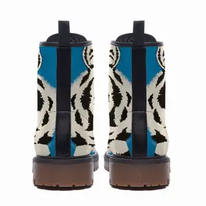 Men Albino - White Tiger Animals Interior Decor Gift Leather Work Boots