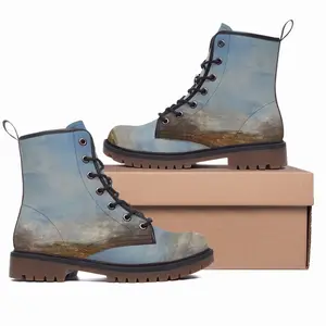 Men Green Landscape Leather Work Boots