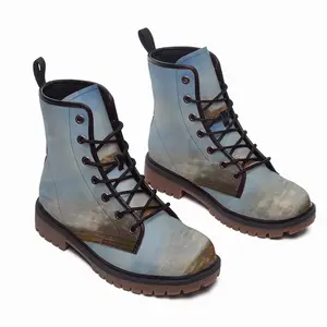 Men Green Landscape Leather Work Boots